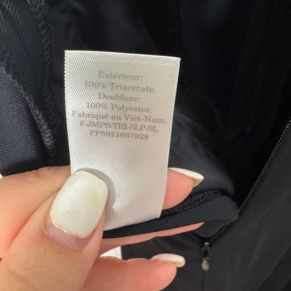 EVERLANE Japanese GoWeave Slip Cropped Jumpsuit - Navy Size 4 Zipper Close - Picture 7 of 7